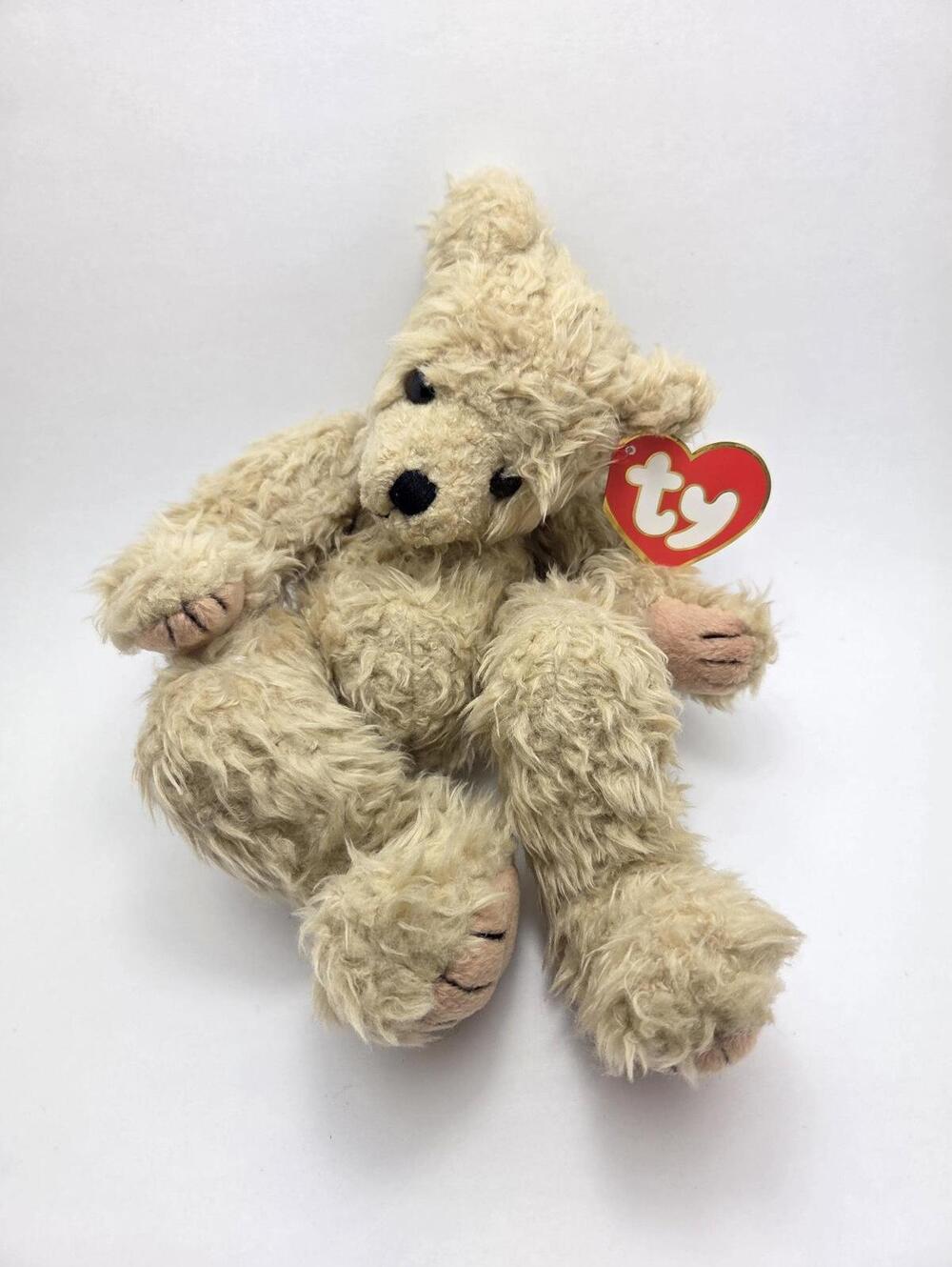 Ty “Fuzzy” the Bear Designed by Sally Winey - Jointed Bear *Rare* (6 inch)